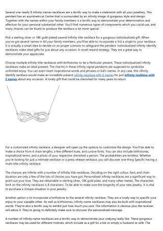 10 Signs You Should Invest in infinity necklace with 8 names