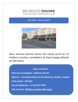 top Ville- marie agent