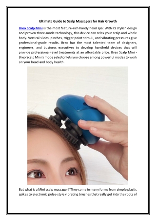 Ultimate Guide to Scalp Massagers for Hair Growth