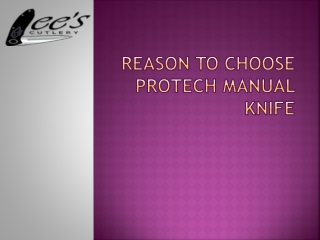 Protech manual knives