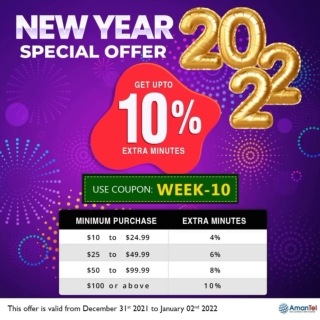 Happy New Year Special Offer this Weekend from Amantel