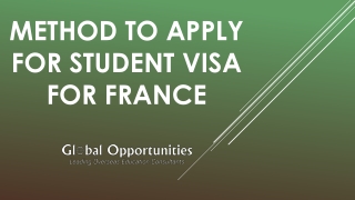 Method to Apply for Student Visa for France