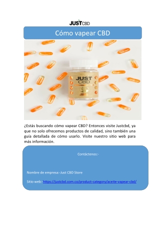 Cómo vapear CBD