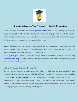 4 Strategies to Improve Your Vocabulary  English Composition