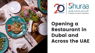 Opening a Restaurant in Dubai Free Zone and Across the UAE