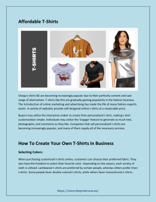 Benefits of Cheap Tshirts NZ