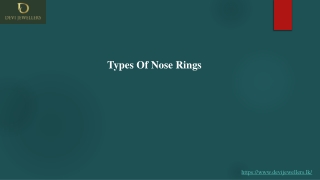 Types Of Nose Rings