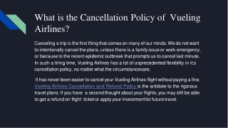 Vueling Airlines Cancellation Policy Call 1-888-441-7259