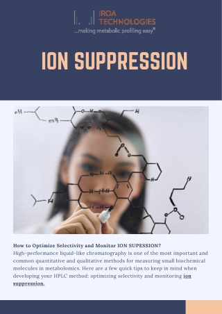 About Ion Suppression | IROA Technologies