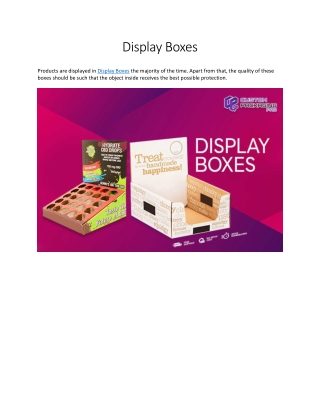 Display Boxes