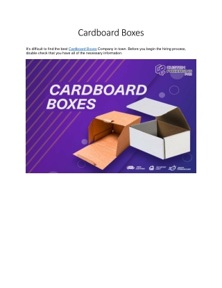 Cardboard Boxes