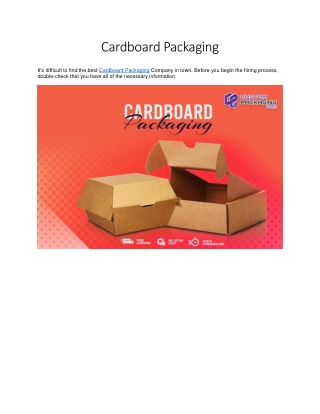 Cardboard Packaging