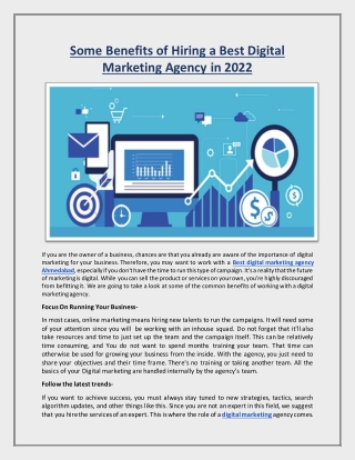 Some Benefits of Hiring a Best Digital Marketing Agency in 2022