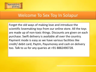 Welcome To Sex Toy In solapur