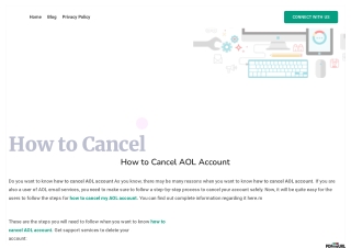 How to Cancel AOL Account