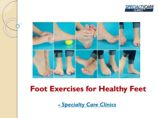 Foot Exercises for Healthy Feet