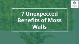 7 Unexpected Benefits of Moss Walls