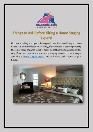 Things to Ask Before Hiring a Home Staging Expert