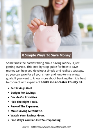 8 Simple Ways To Save Money