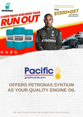 Pacific Petroleum Offers Petronas Syntium as your Quality Engine Oil