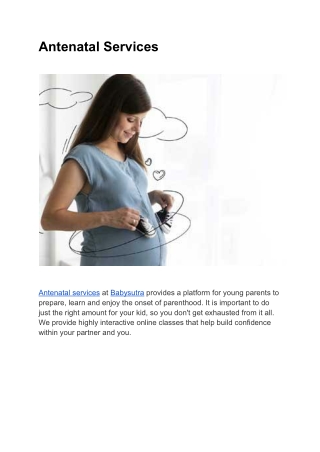 Antenatal Services