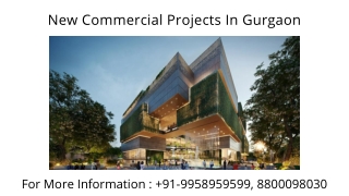 Commercial Projects In Gurgaon Golf Course Ext Road, New Commercial Projects In