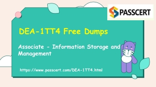 Download 2022 Free DELL EMC DEA-1TT4 Exam Dumps
