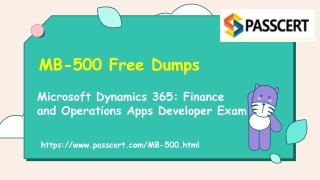 Download 2022 Free Microsoft MB-500 Exam Dumps