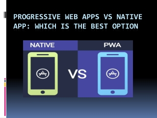 Progressive Web Apps vs Native App which is the best option