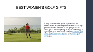 Best Women’s Golf Gifts
