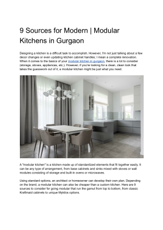 9 Sources for Modern _ Modular Kitchens in Gurgaon