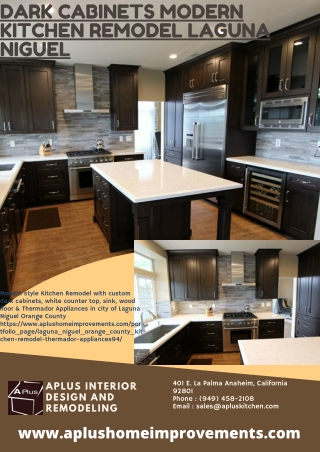 Dark Cabinets Modern Kitchen Remodel Laguna Niguel