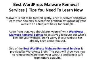 Best WordPress Malware Removal Services - Tips You Need To Learn Now