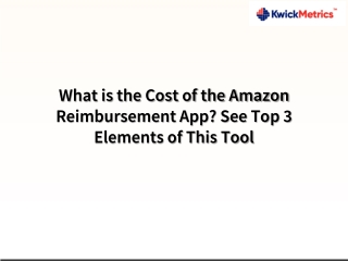 What is the Cost of the Amazon Reimbursement App See Top 3 Elements of This Tool