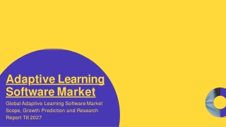 The Adaptive Learning Software Market to Record CAGR 21.8% Growth Rate in 2021