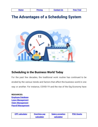 The Benefits of a Scheduling System