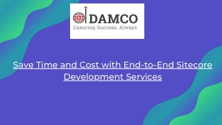 Save Time and Cost with End-to-End Sitecore Development Services