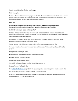 How to extract data from Twitter profile pages-converted