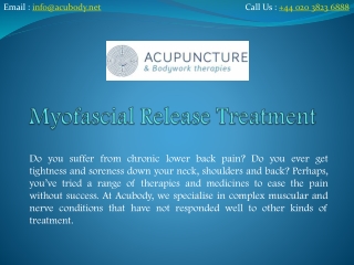 Myofascial Release Treatment