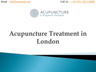 Acupuncture Treatment in London