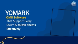 YOMARK OMR Software That Support Every OCR & OMR Sheets Effectively