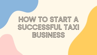 How to Start a Successful Taxi Business