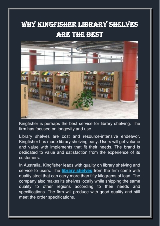 Why Kingfisher Library Shelves Are The Best