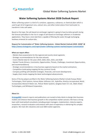 Water Softening Systems Market Forecasts to 2028