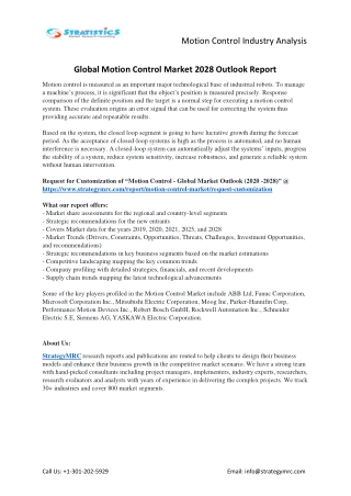 Motion Control Market Forecasts to 2028