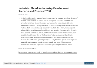 Industrial Shredder Market Share, Insights by 2031