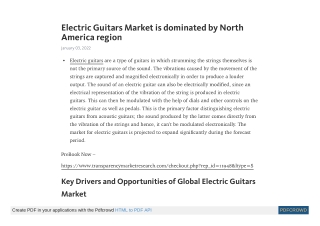 Electric Guitars Market - Global Industry Analysis, Share by 2031