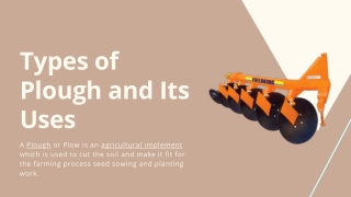 What is Plough? Its types, uses and benefits in farming!