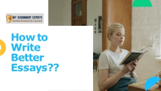 How to Write Better Essays?