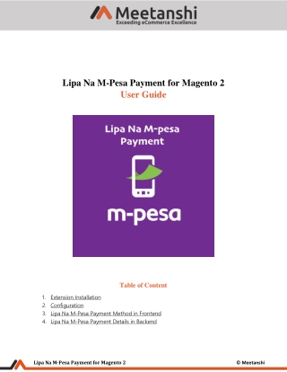 Magento 2 M-Pesa Payment